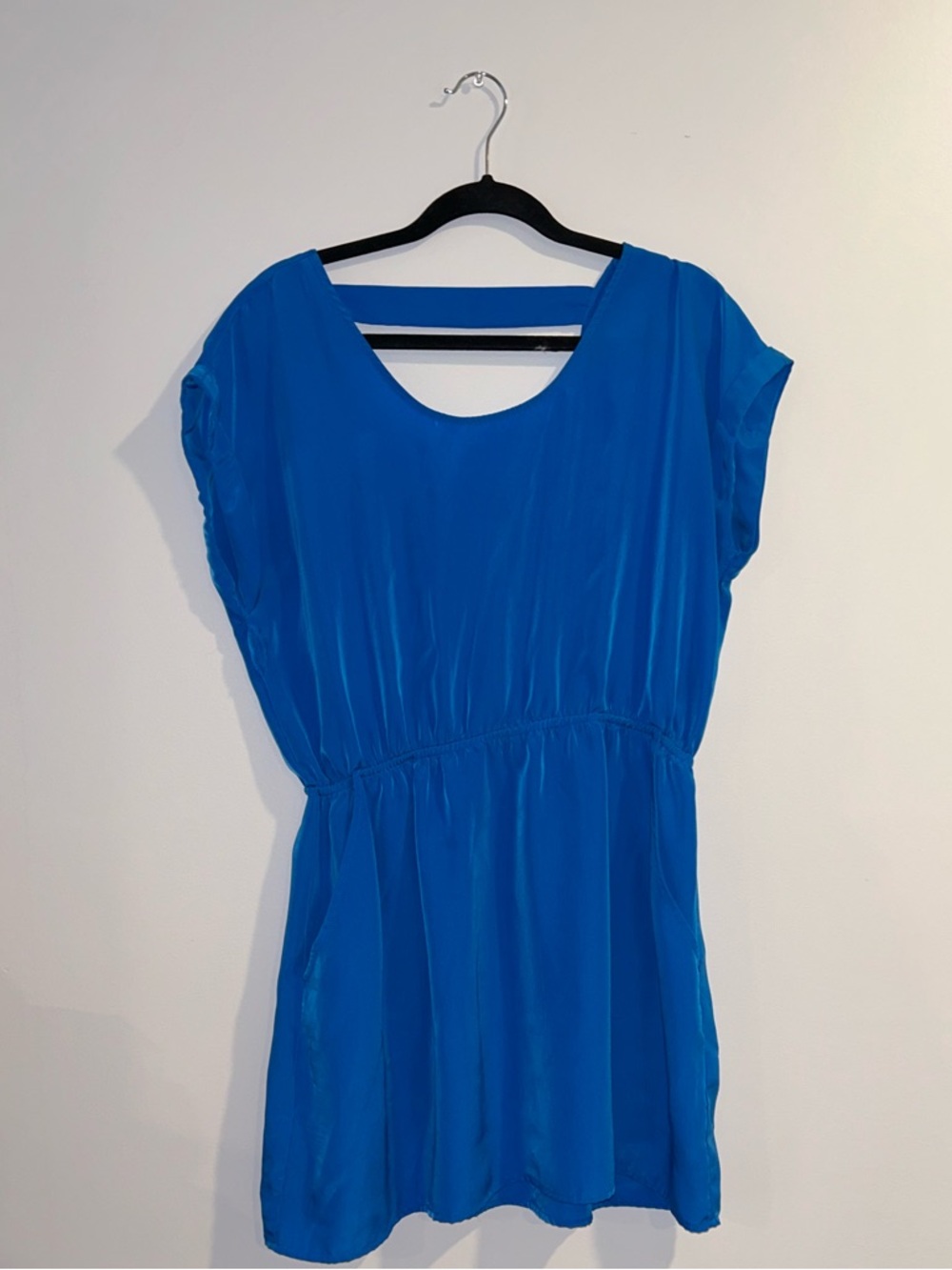 Blue candies Scoop Neck Short Sleeve Dress